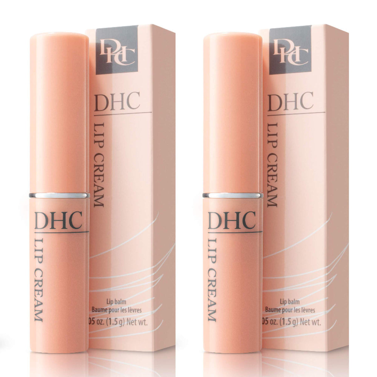 DHC Lip Cream tube open revealing smooth balm texture for easy glide