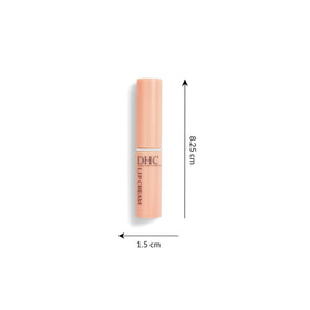 DHC Lip Cream two-pack layout emphasizing convenient home and travel use