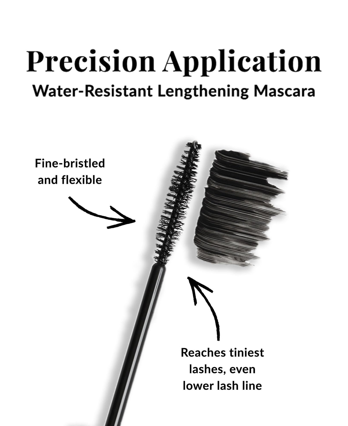 DHC mascara polymer tube texture detail demonstrating tubing technology for lengthening