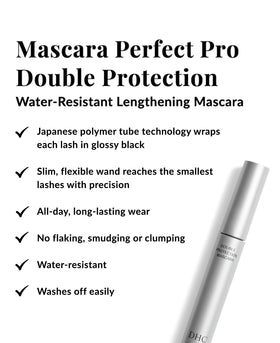 DHC mascara wand close-up coating bristles for precise application and lash separation