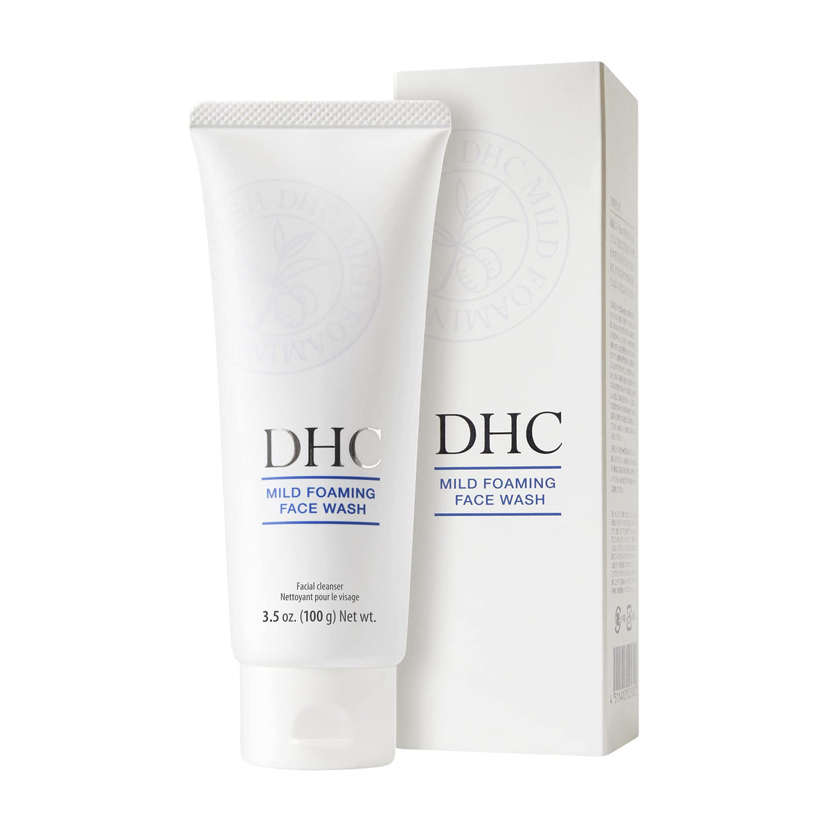DHC creamy foam texture on palm illustrating rich lather and gentle cleanse