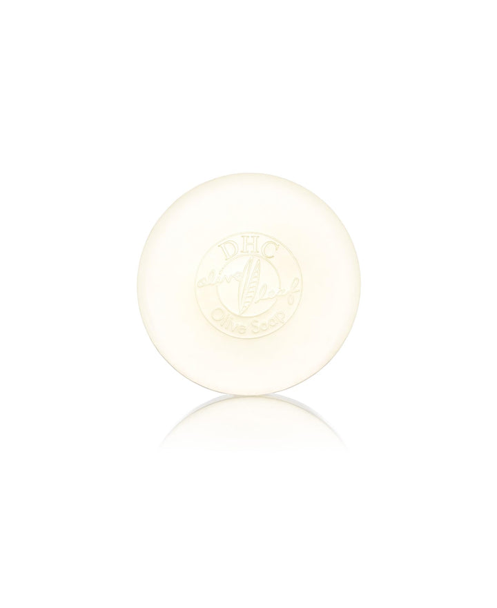 DHC olive soap front packaging showing bar and net weight for clear identification