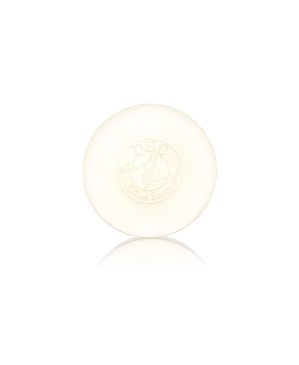 DHC olive soap front packaging showing bar and net weight for clear identification