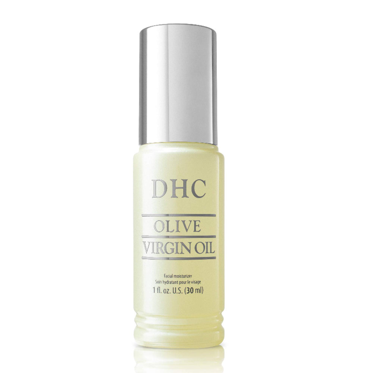 DHC bottle front view showing clean packaging and moisturizing benefit