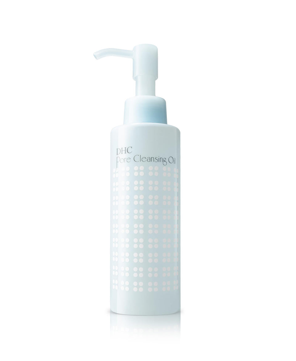 DHC pore cleansing oil front packaging showing product and benefits