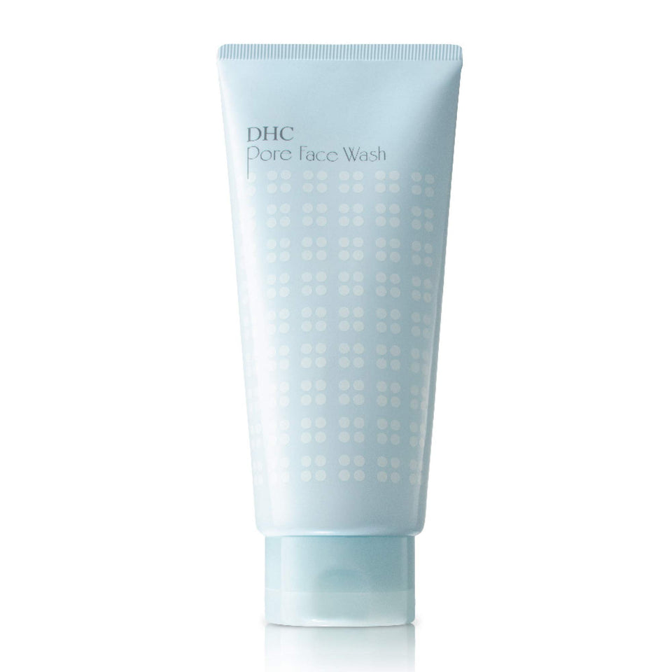 DHC front packaging of pore face wash, clear branding and benefit