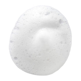 DHC Pure Soap foam in hand demonstrating gentle cleansing action