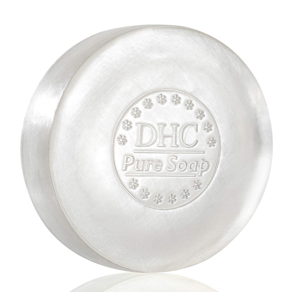 DHC Pure Soap front packaging shows bar and benefits for oily skin