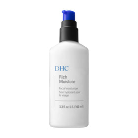 DHC Rich Moisture front tube showing clean design and 3.3 oz size hydration