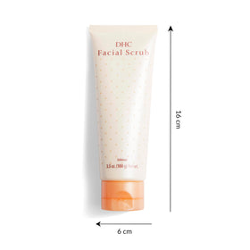 DHC scrub on hand being massaged for refined skin surface