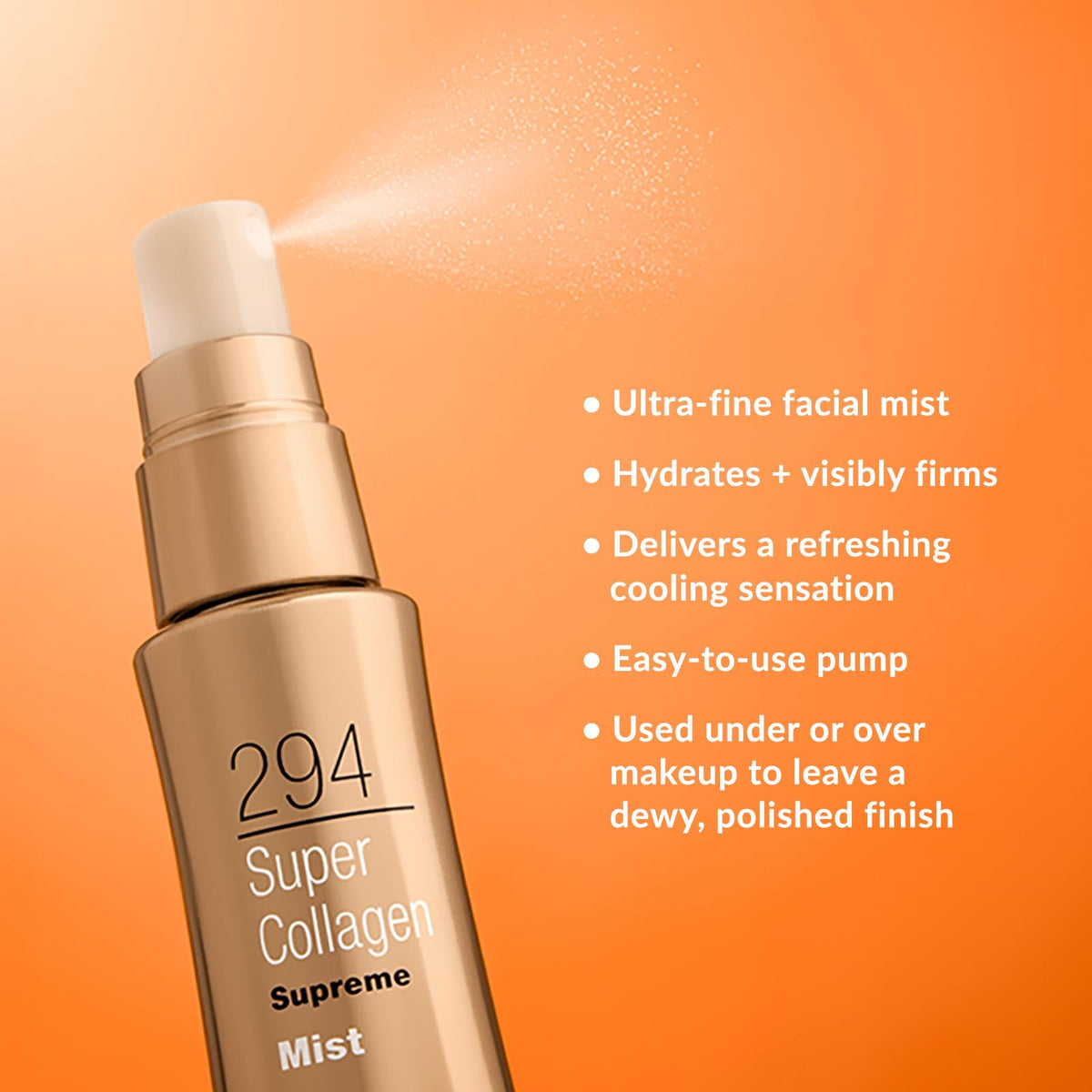 DHC close-up texture of mist droplets highlighting lightweight feel