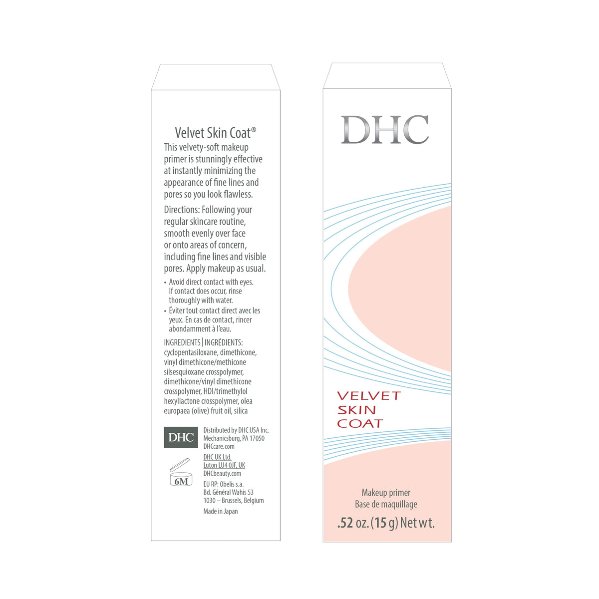 DHC velvet skin coat before after zoom minimizing pores and lines