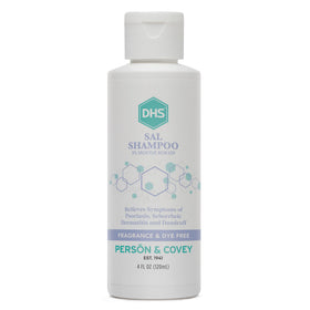 DHS SAL Shampoo front label showing medicated 3% salicylic acid benefit
