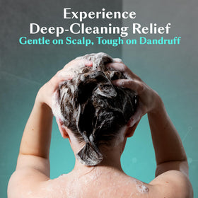 DHS T Gel applied to scalp targeting flakes and itch relief