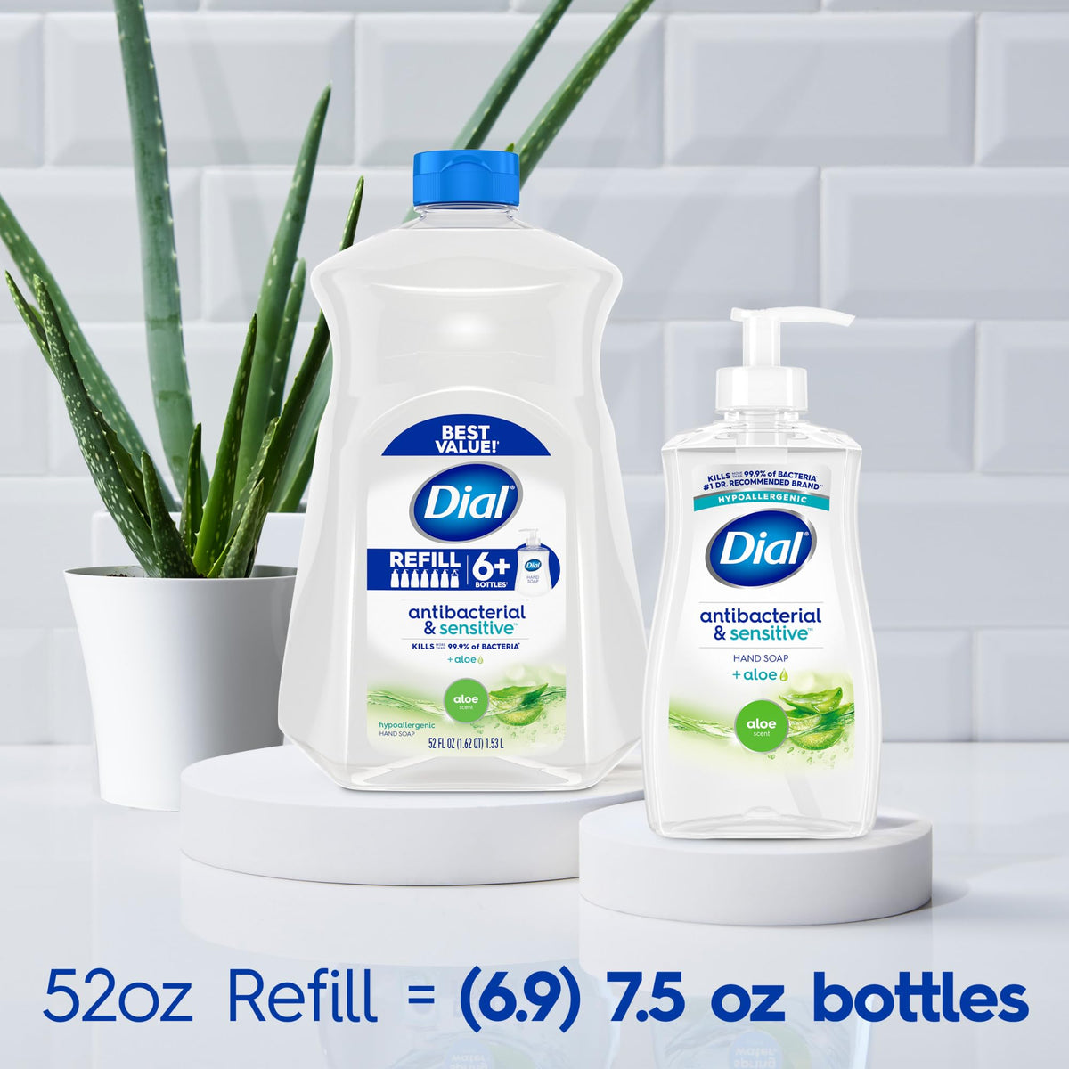 Dial aloe foamy lather closeup demonstrating gentle moisturizing cleanse
