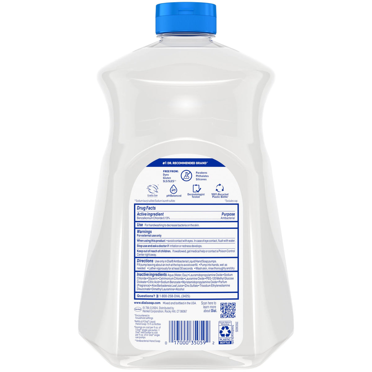 Dial aloe recyclable bottle highlighting eco-friendly packaging benefit