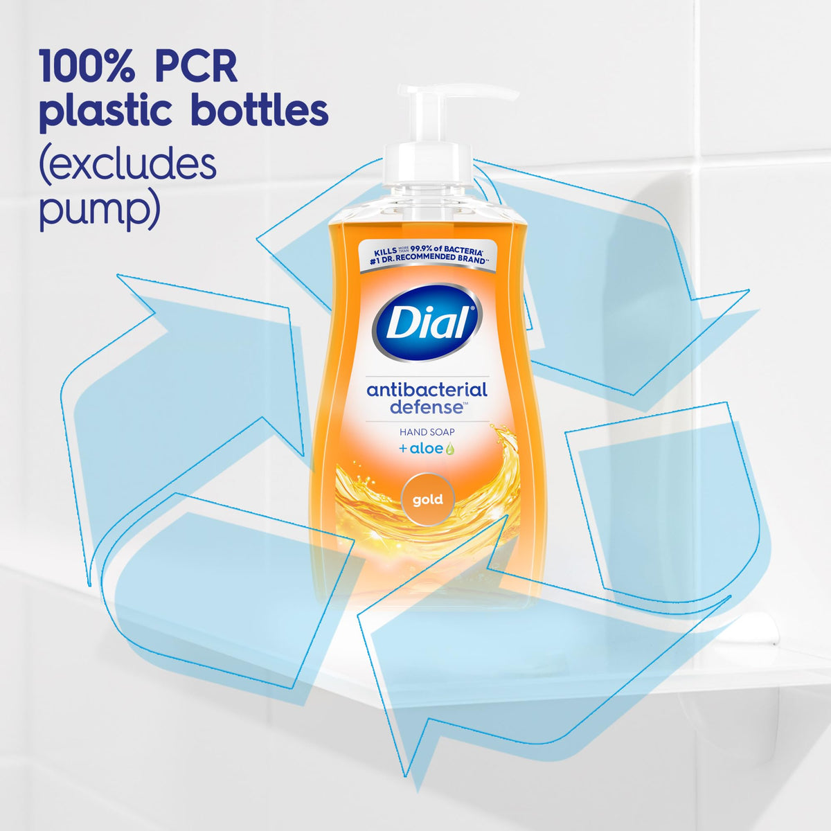 Dial on bathroom counter lifestyle scene showing family-friendly use