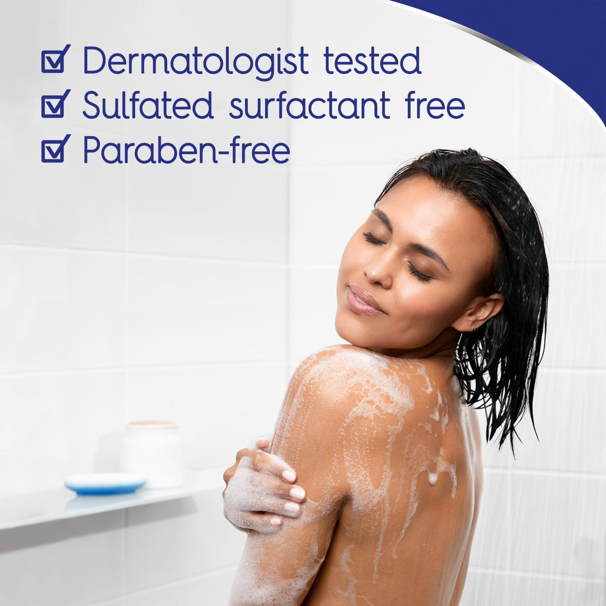 Dial bar foam on hand demonstrating creamy lather that rinses clean
