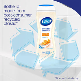 Family in bathroom with Dial body wash, showing gentle formula safe for all ages