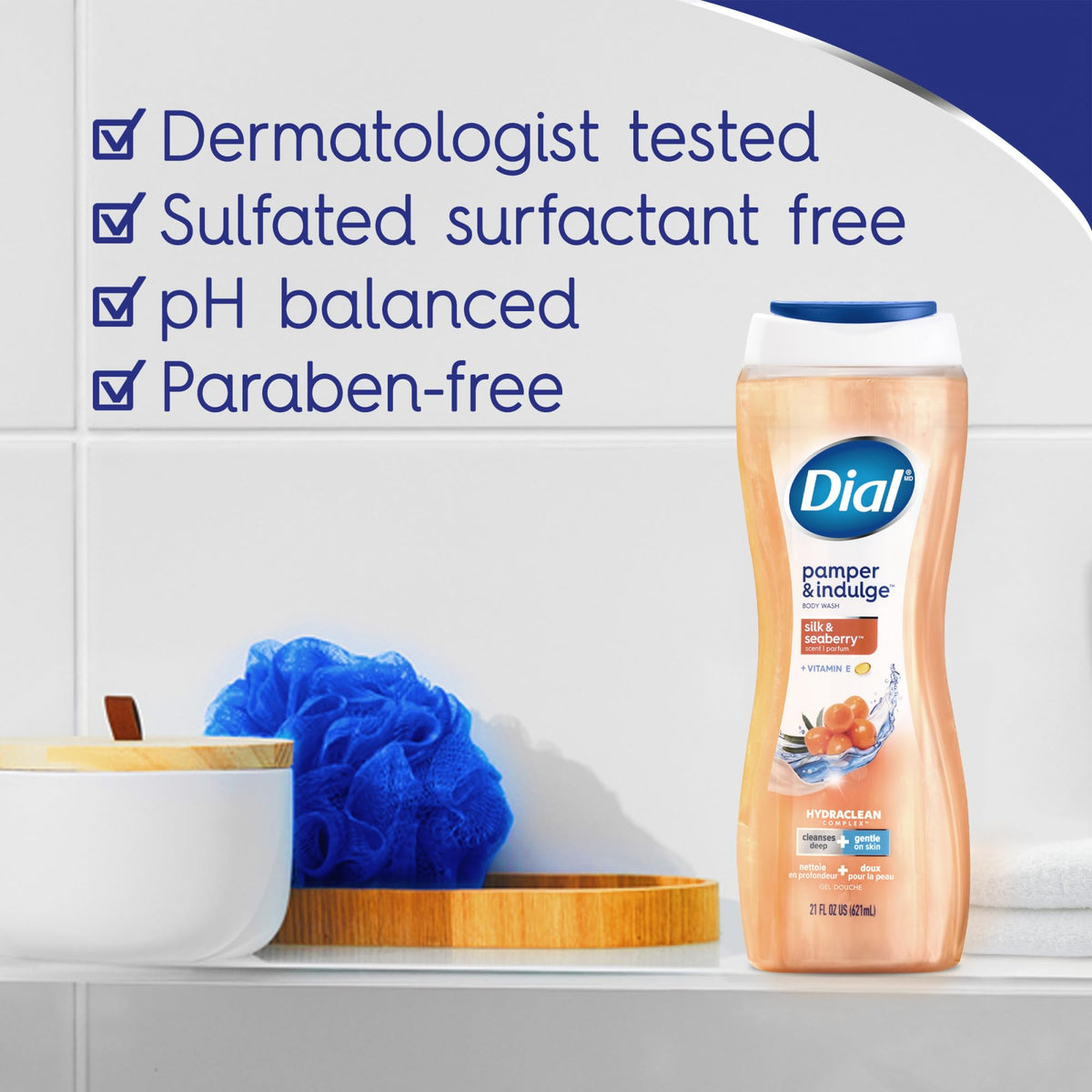 Dial creamy lather texture on palm demonstrating gentle hydration