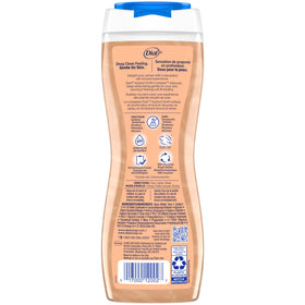 Dial bottle placed on shower shelf demonstrating in-shower use