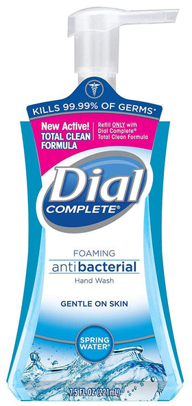 Dial bottle beside a hand to show 7.5 fl oz scale and convenient size benefit