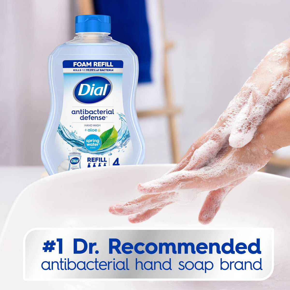 Dial foam lather close-up demonstrating rich foam for efficient cleansing