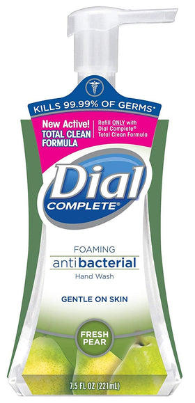 Dial foam pump in action dispensing creamy foam for quick coverage benefit