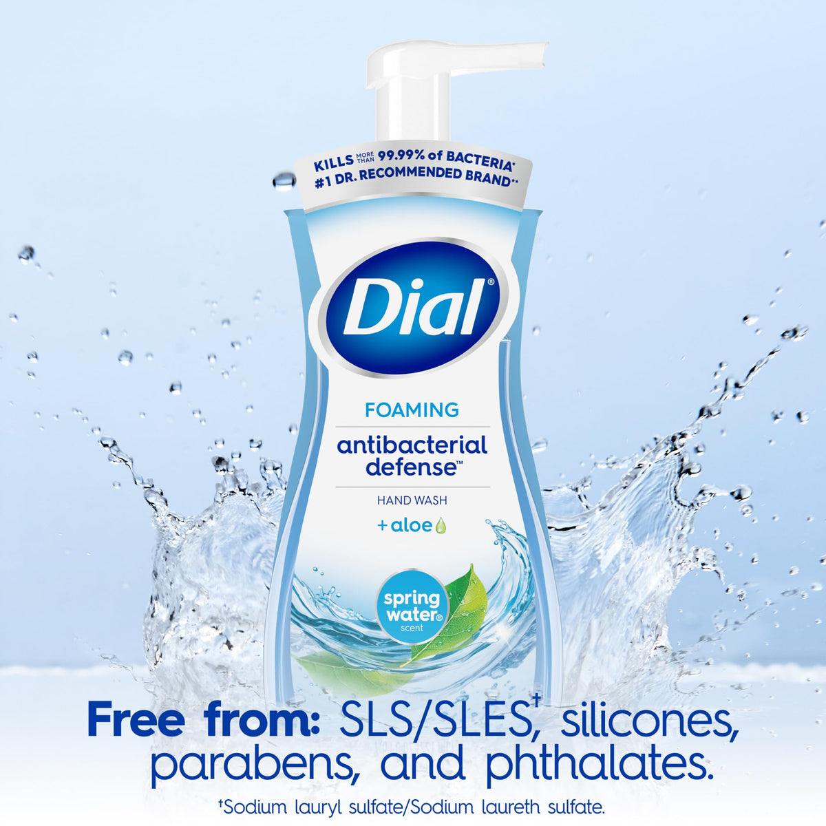 Dial foam texture close-up showing airy lather and gentle moisturization