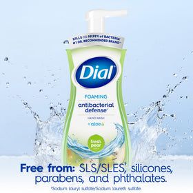 Dial foam texture close-up with aloe for gentle moisturizing feel