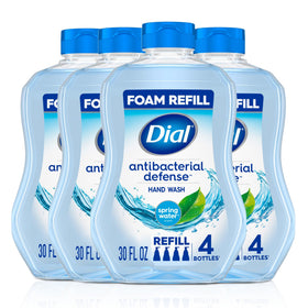 Dial front packaging showing 30 fl oz refill and spring water scent benefit