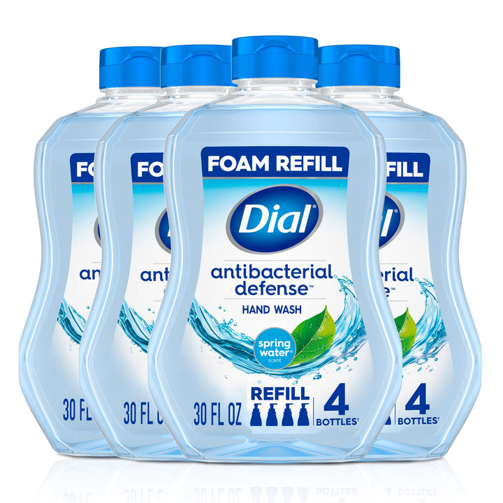 Dial front packaging showing 30 fl oz refill and spring water scent benefit