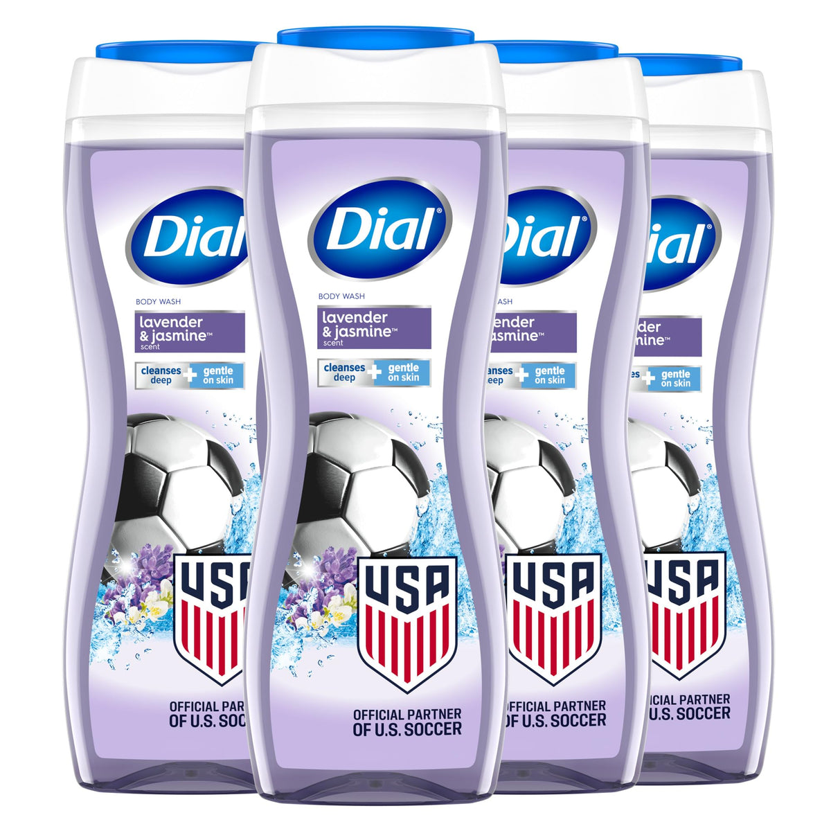 Dial front packaging showing lavender jasmine scent and benefits