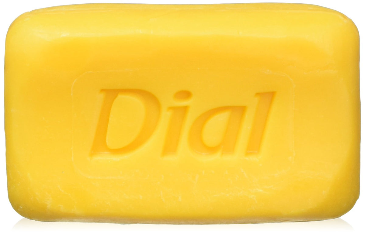 Dial Nutriskin gold antibacterial bar front view showing packaging and convenience
