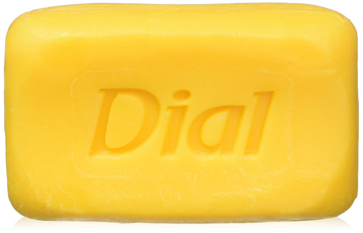 Dial Nutriskin gold antibacterial bar front view showing packaging and convenience