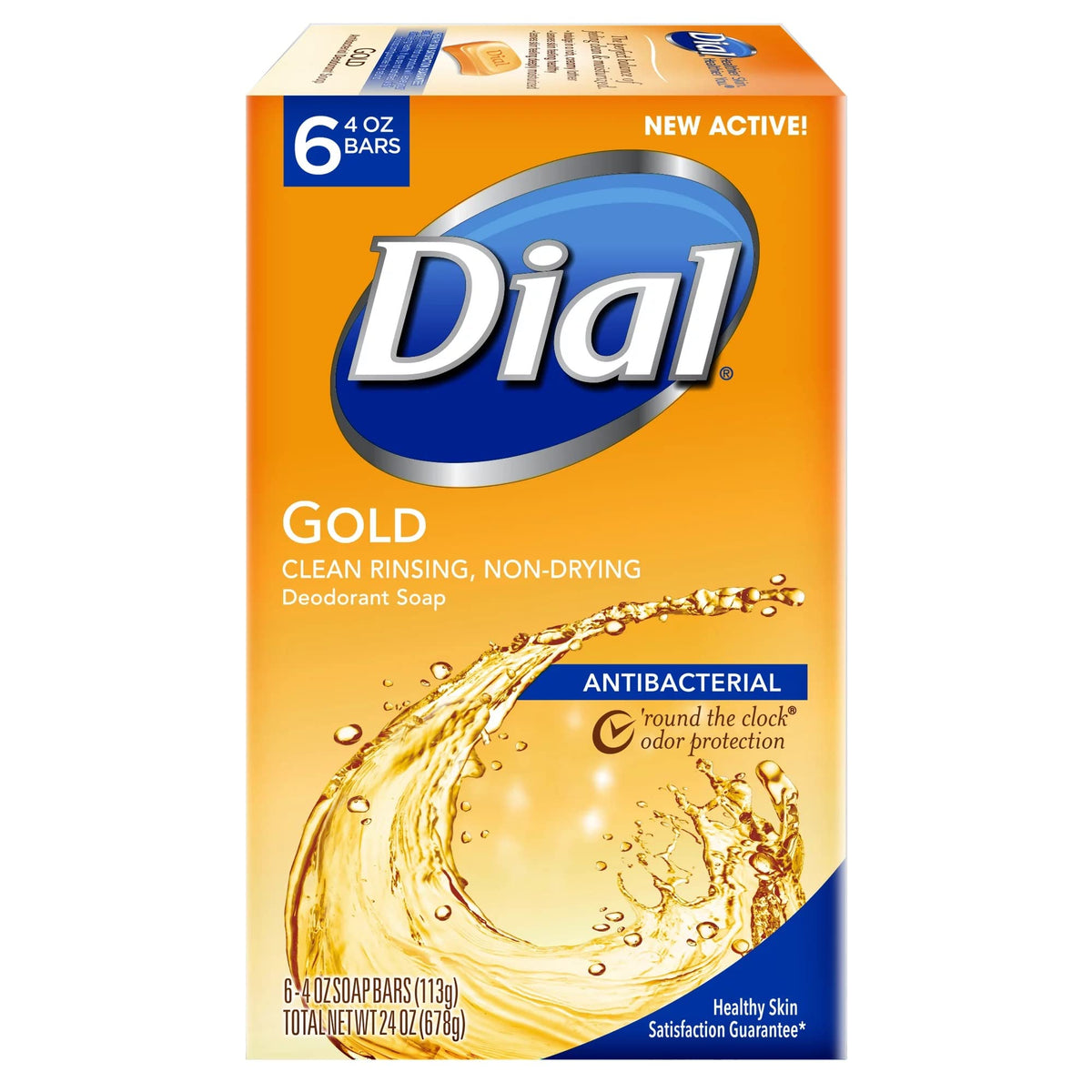 Dial Gold front packaging showing six wrapped bars and freshness benefits