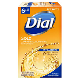 Dial Gold front packaging showing six wrapped bars and freshness benefits