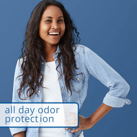 Dial gold label detail highlighting antibacterial deodorant technology benefit