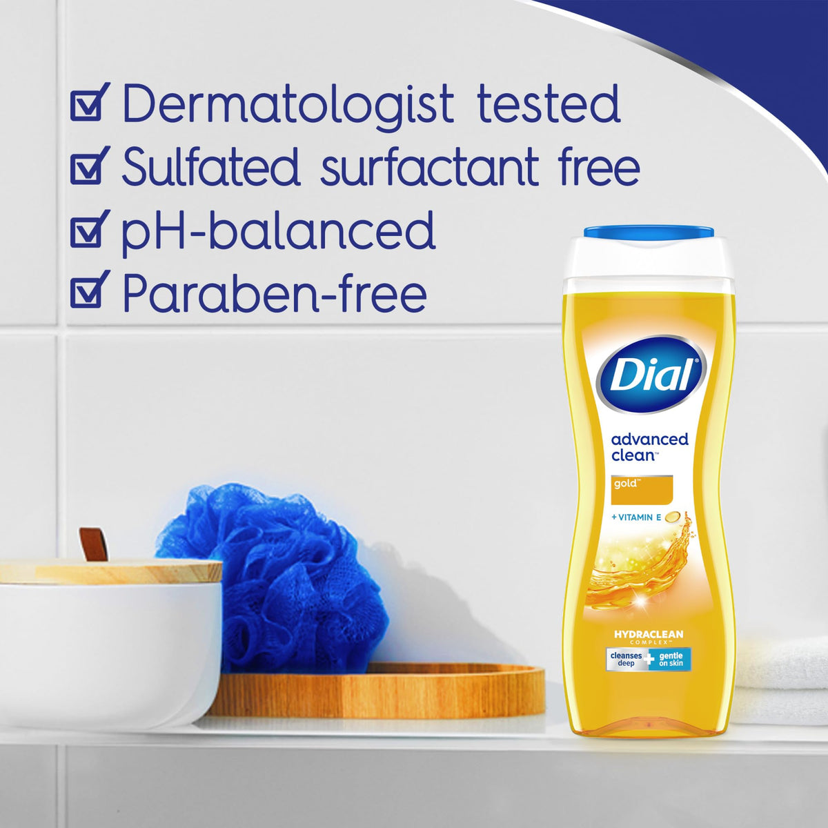 Dial rich lather texture on skin showing gentle moisturizing benefit