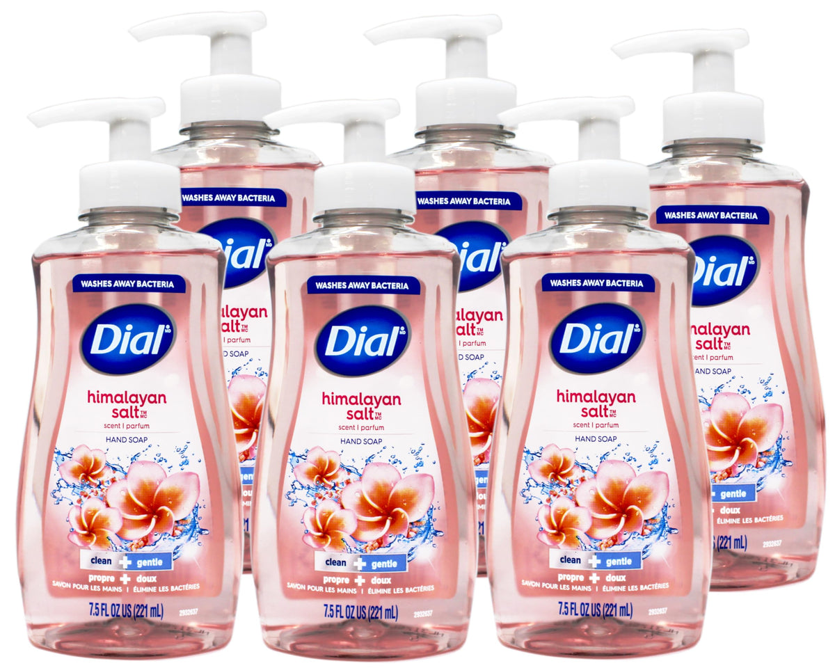 Dial front pump bottle showing label and convenient dispenser benefit