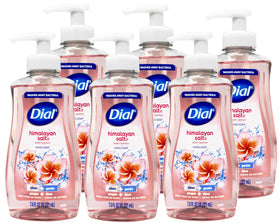 Dial front pump bottle showing label and convenient dispenser benefit