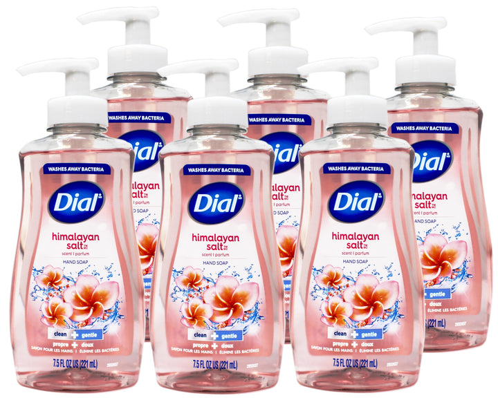 Dial front pump bottle showing label and convenient dispenser benefit
