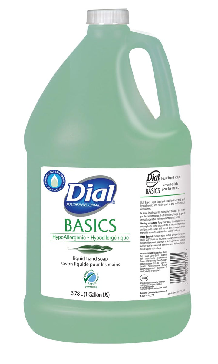 Dial honeysuckle 1 gallon bottle front view showing refill convenience