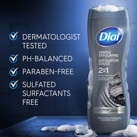Dial lather on hand demonstration illustrating rich foam and clean rinse benefit