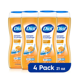 Dial front packaging showing four bottles and clear product branding for convenience