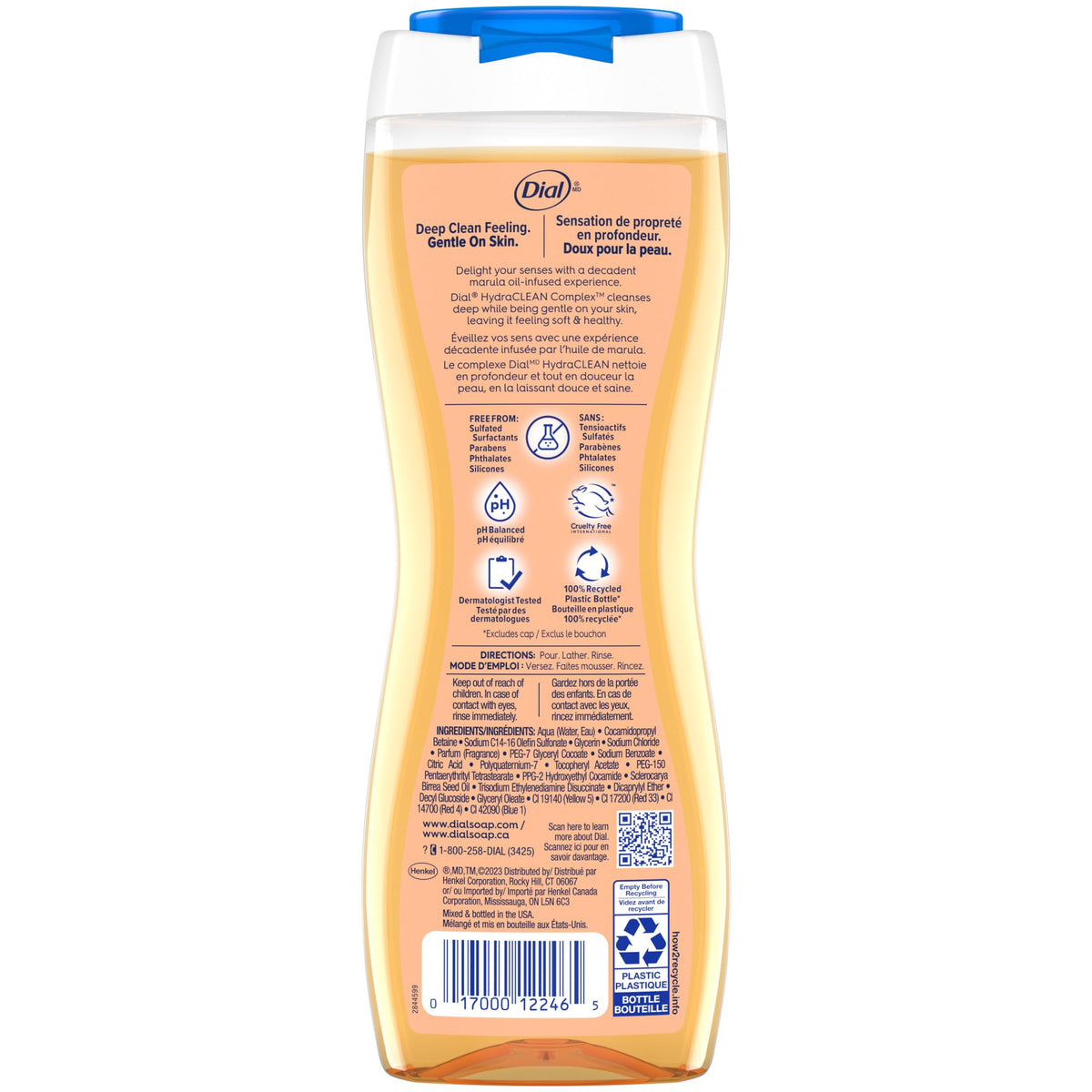 Dial marula oil family shower lifestyle scene showing gentle formula suitable for all