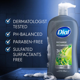 Dial Men used as shampoo lathered in hair for quick grooming