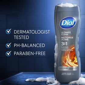 Dial in-shower use demonstrating multiuse convenience for hair body and face