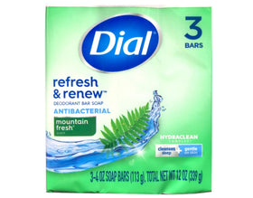 Dial mountain fresh single bar close-up displaying smooth surface and rounded edges for comfortable hold
