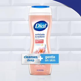 Dial pouring body wash into hand to demonstrate easy application and lather
